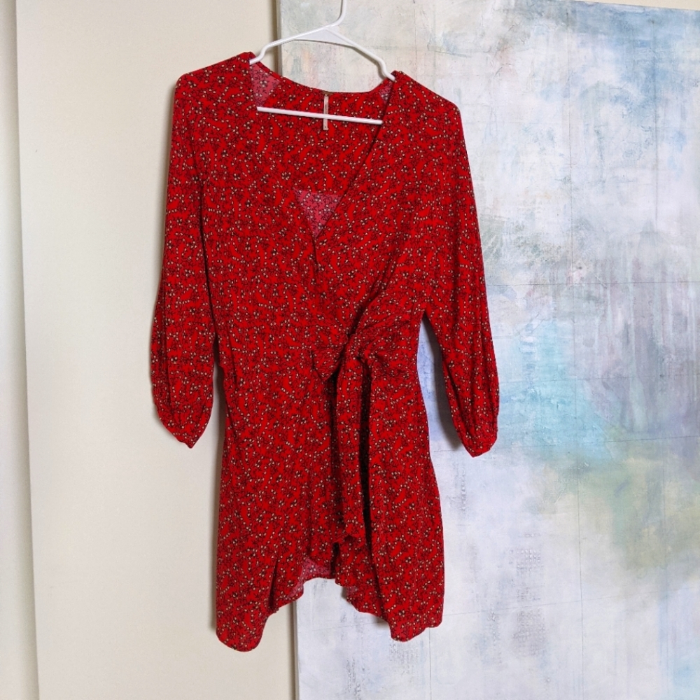 Free People Faux Wrap Dress Size Small